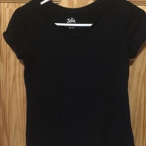 JUSTICE GIRLS SHORT SLEEVE V NECK T SHIRT